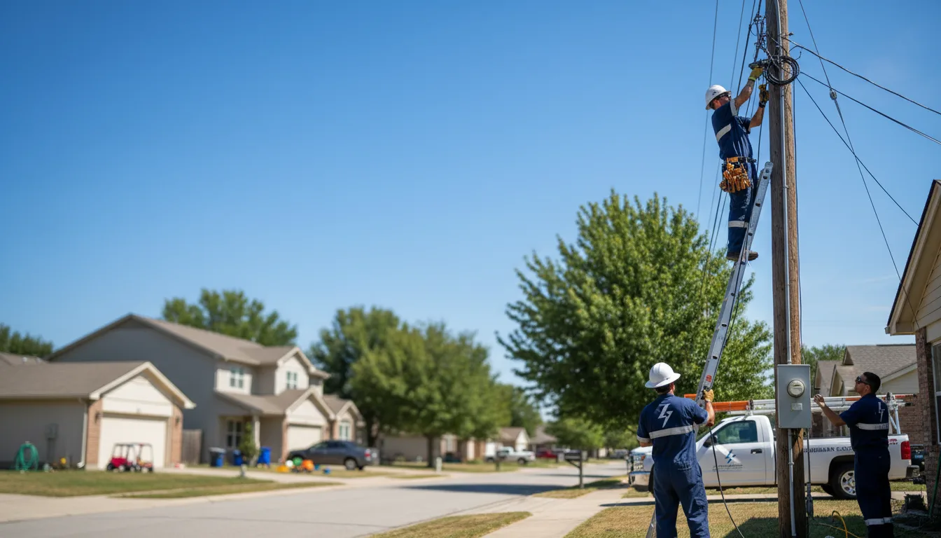 Residential electrician providing installation services in Fredonia, ND